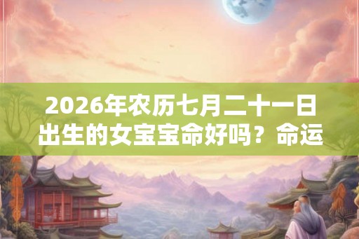 2026年农历七月二十一日出生的女宝宝命好吗？命运分析
