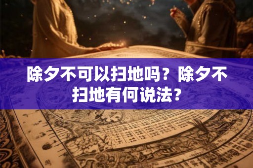 除夕不可以扫地吗？除夕不扫地有何说法？