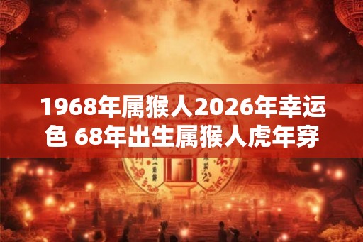 1968年属猴人2026年幸运色 68年出生属猴人虎年穿什么颜色衣服好 1968年属猴人2026年幸运色 68年出生属猴人虎年穿什么颜色衣服好