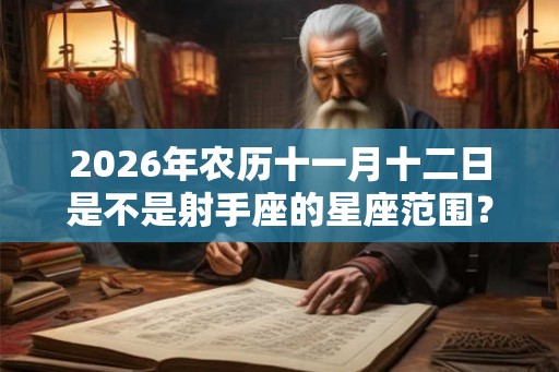 2026年农历十一月十二日是不是射手座的星座范围？