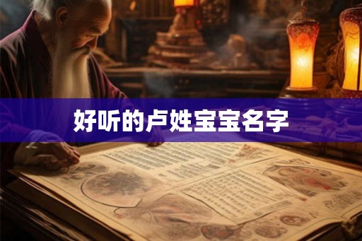 好听的卢姓宝宝名字
