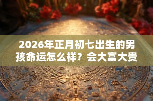 2026年正月初七出生的男孩命运怎么样?会大富大贵吗? 2026年正月初七出生的男孩命运怎么样?会大富大贵吗?