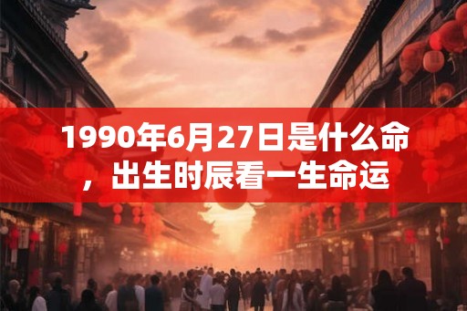 1990年6月27日是什么命，出生时辰看一生命运