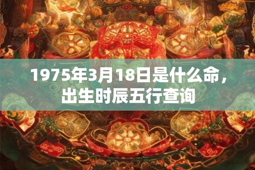 1975年3月18日是什么命，出生时辰五行查询