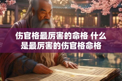 伤官格最厉害的命格 什么是最厉害的伤官格命格