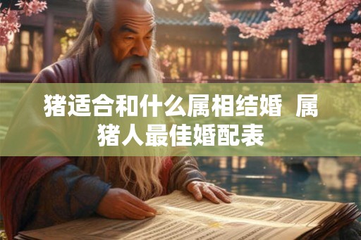 猪适合和什么属相结婚  属猪人最佳婚配表