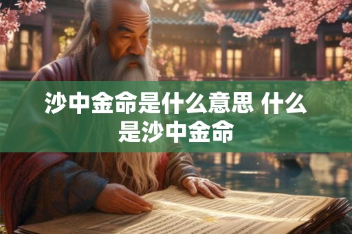 沙中金命是什么意思 什么是沙中金命