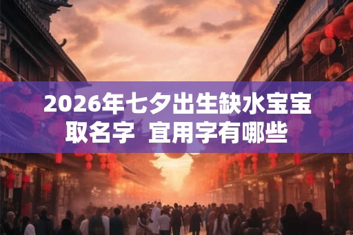 2026年七夕出生缺水宝宝取名字  宜用字有哪些