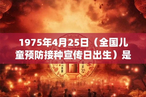 1975年4月25日（全国儿童预防接种宣传日出生）是什么命_命运如何