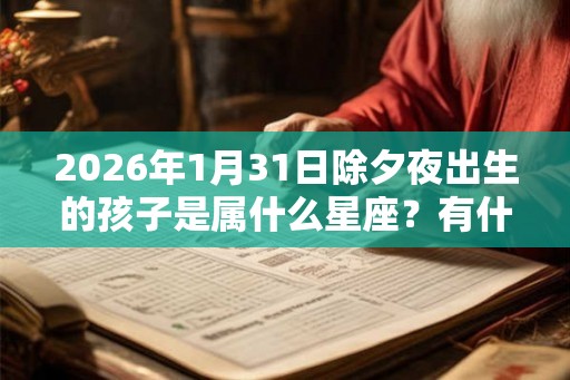 2026年1月31日除夕夜出生的孩子是属什么星座？有什么性格特点？