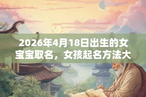 2026年4月18日出生的女宝宝取名，女孩起名方法大全