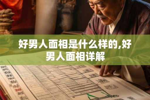 好男人面相是什么样的,好男人面相详解