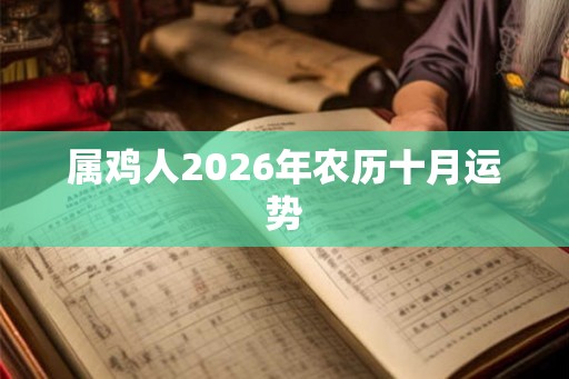 属鸡人2026年农历十月运势