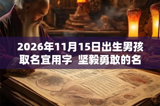 2026年11月15日出生男孩取名宜用字  坚毅勇敢的名字