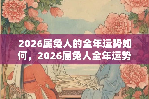 2026属兔人的全年运势如何，2026属兔人全年运势1987