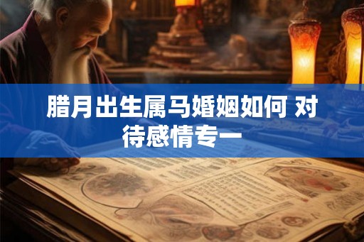 腊月出生属马婚姻如何 对待感情专一