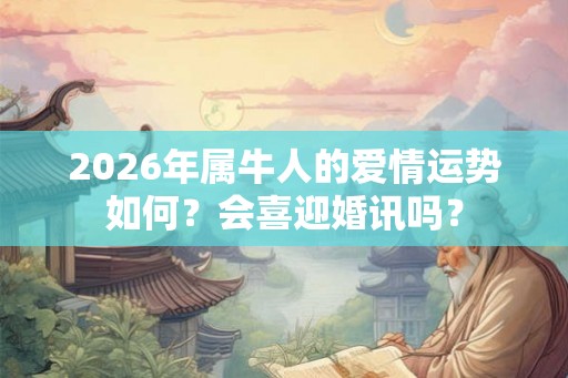 2026年属牛人的爱情运势如何？会喜迎婚讯吗？