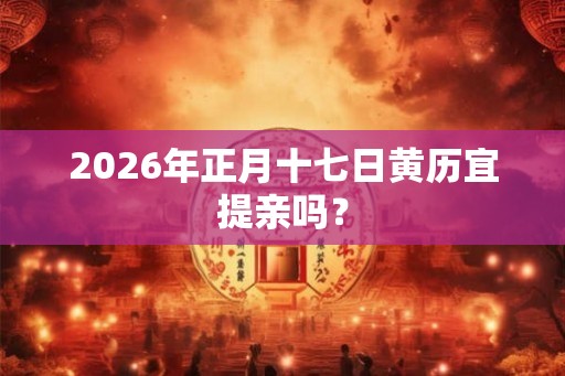 2026年正月十七日黄历宜提亲吗？
