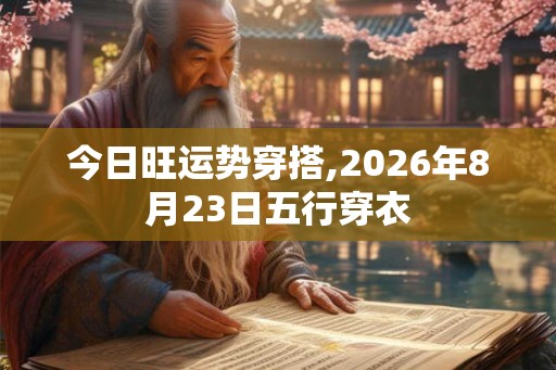 今日旺运势穿搭,2026年8月23日五行穿衣