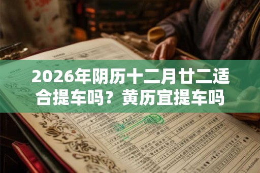 2026年阴历十二月廿二适合提车吗？黄历宜提车吗