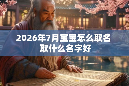 2026年7月宝宝怎么取名  取什么名字好