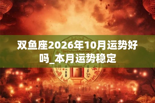 双鱼座2026年10月运势好吗_本月运势稳定