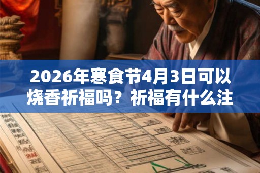 2026年寒食节4月3日可以烧香祈福吗？祈福有什么注意事项？
