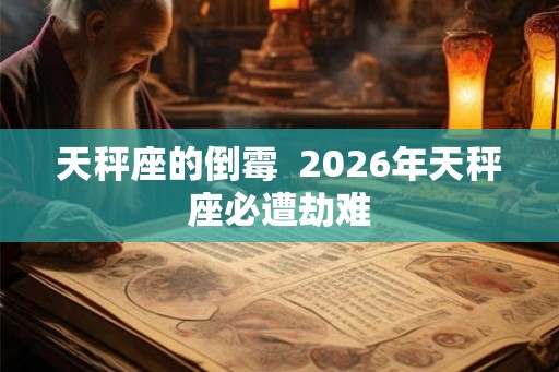 天秤座的倒霉  2026年天秤座必遭劫难