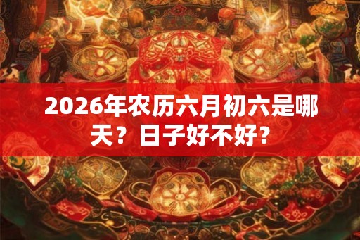 2026年农历六月初六是哪天？日子好不好？