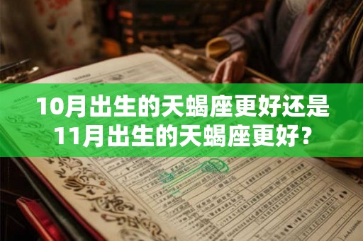 10月出生的天蝎座更好还是11月出生的天蝎座更好？