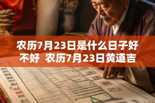 农历7月23日是什么日子好不好  农历7月23日黄道吉日查询