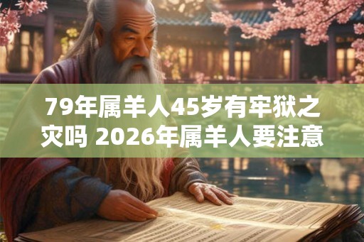 79年属羊人45岁有牢狱之灾吗 2026年属羊人要注意什么
