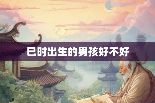 巳时出生的男孩好不好