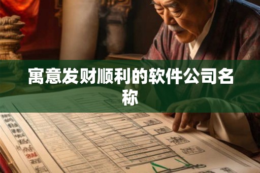 寓意发财顺利的软件公司名称