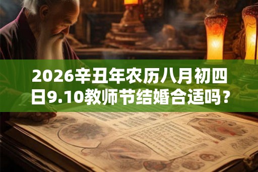 2026辛丑年农历八月初四日9.10教师节结婚合适吗？