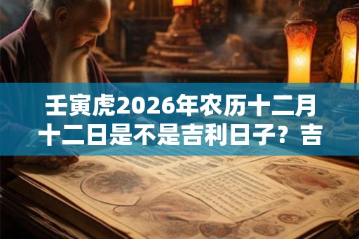 壬寅虎2026年农历十二月十二日是不是吉利日子？吉时在什么时候？