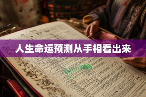 人生命运预测从手相看出来 人生命运预测从手相看出来