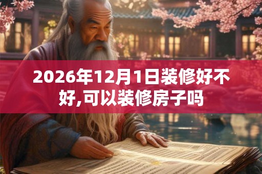 2026年12月1日装修好不好,可以装修房子吗