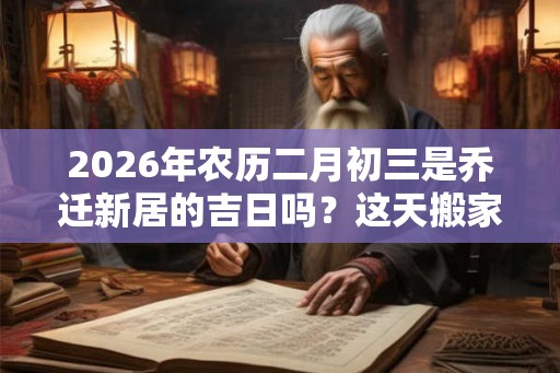 2026年农历二月初三是乔迁新居的吉日吗？这天搬家怎么样？