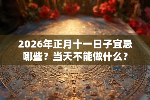 2026年正月十一日子宜忌哪些?当天不能做什么? 2026年正月十一日子宜忌哪些?当天不能做什么?