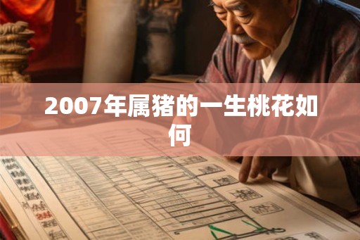 2007年属猪的一生桃花如何