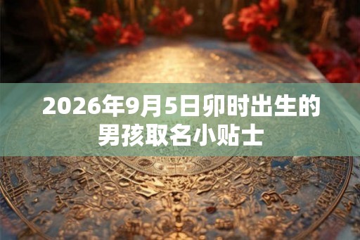 2026年9月5日卯时出生的男孩取名小贴士