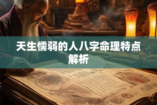 天生懦弱的人八字命理特点解析