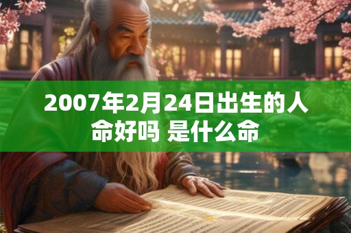 2007年2月24日出生的人命好吗 是什么命