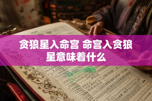 贪狼星入命宫 命宫入贪狼星意味着什么