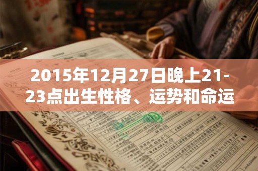 2015年12月27日晚上21-23点出生性格、运势和命运