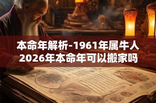 本命年解析-1961年属牛人2026年本命年可以搬家吗