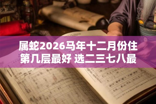 属蛇2026马年十二月份住第几层最好 选二三七八最佳