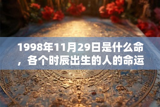 1998年11月29日是什么命，各个时辰出生的人的命运