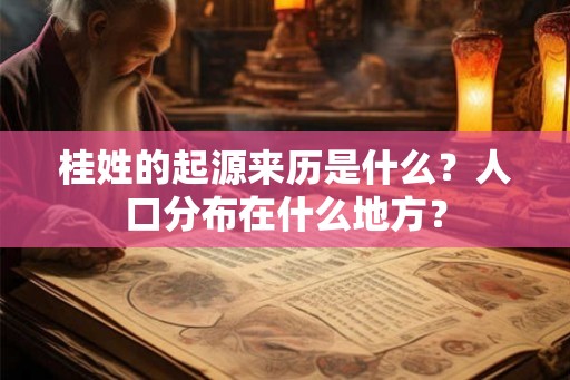 桂姓的起源来历是什么？人口分布在什么地方？